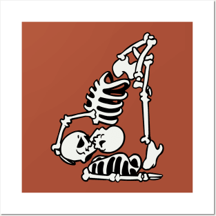 Skeleton Acroyoga Posters and Art